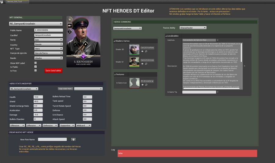 NFT tanks Editor Unreal Tool